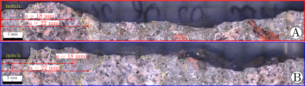 Optical analysis of the crack path in specimen FAT_01 (number of cycles to failure: Nf = 985).